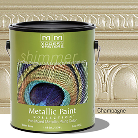 MODERN MASTERS 1 Gal Modern Masters ME206 Champagne WB Decorative Metallic Paint ME206